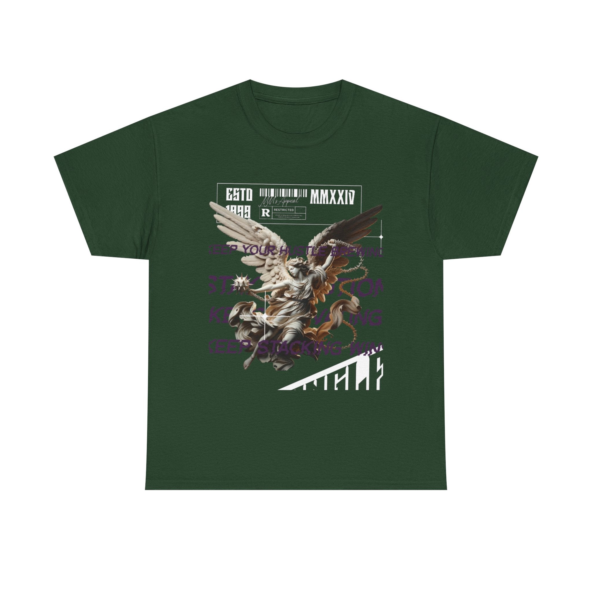 Angel Graphic Tee - Unisex Heavy Cotton, Inspirational Gift for Nature Lovers, Everyday Wear, Casual Style, Unique Art Apparel