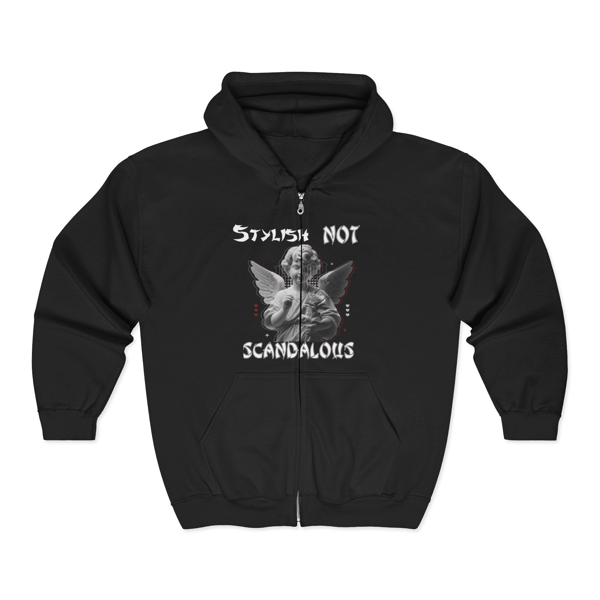 Stylish Not Scandalous Hoodie, Trendy Zip-Up Sweatshirt, Casual Wear, Gift for Fashion Lovers, Unique Streetwear, Unisex Apparel