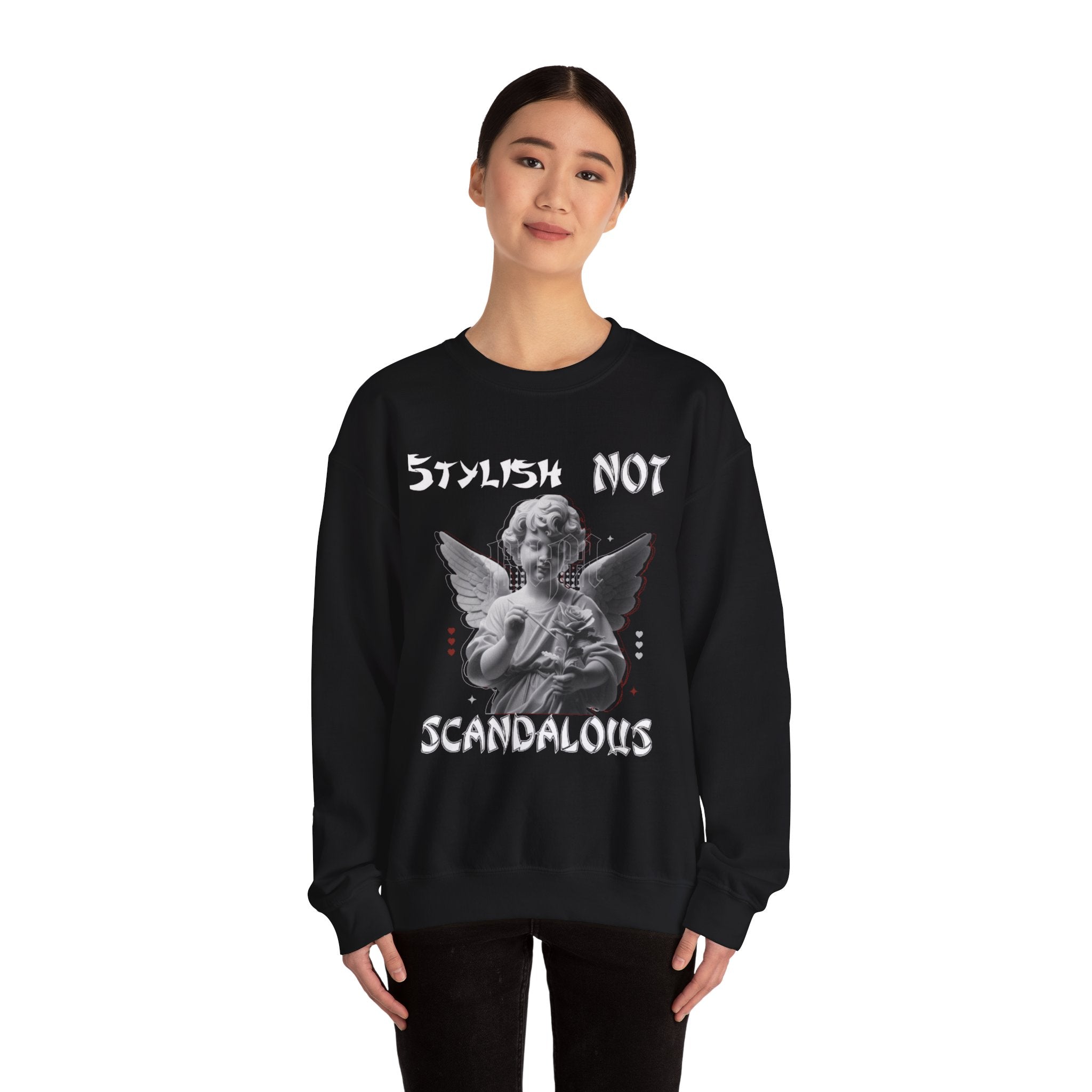 Angel Not Unisex Sweatshirt - Funny Gift for Art Lovers, Vintage Style Crewneck, Cozy Apparel for Casual Days, Unique Holiday Present