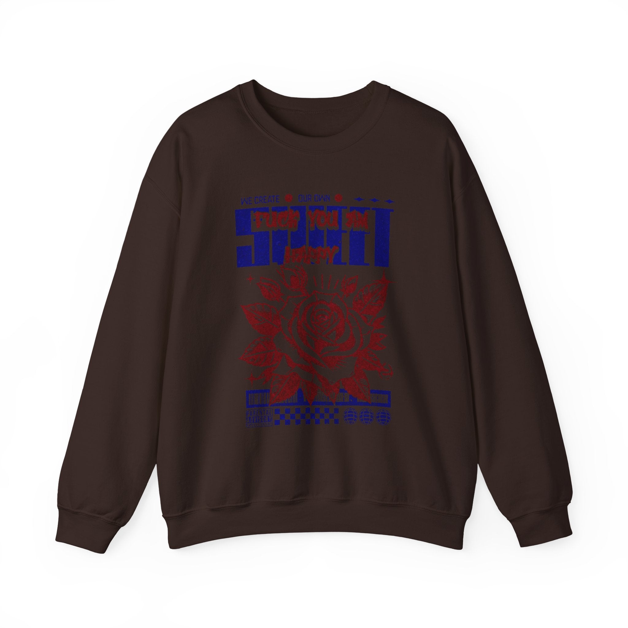 Happy Floral Crewneck Sweatshirt, Unisex Sweatshirt, Cozy Gift, Casual Fashion, Mother’s Day, Autumn Wear, Year-Round Comfort