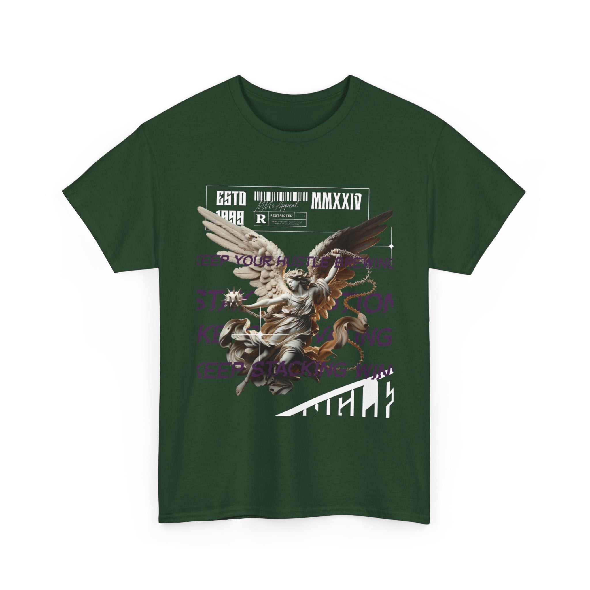 Angel Graphic Tee - Unisex Heavy Cotton, Inspirational Gift for Nature Lovers, Everyday Wear, Casual Style, Unique Art Apparel