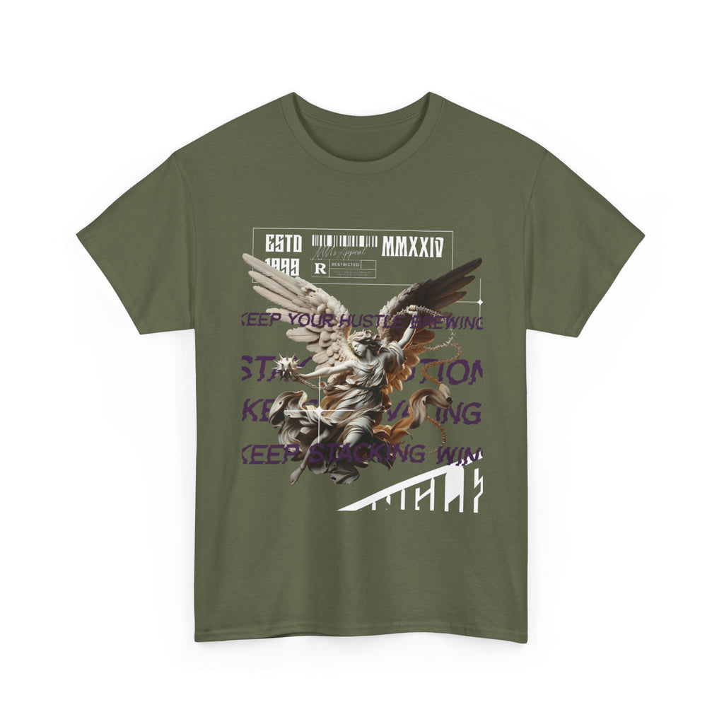 Angel Graphic Tee - Unisex Heavy Cotton, Inspirational Gift for Nature Lovers, Everyday Wear, Casual Style, Unique Art Apparel