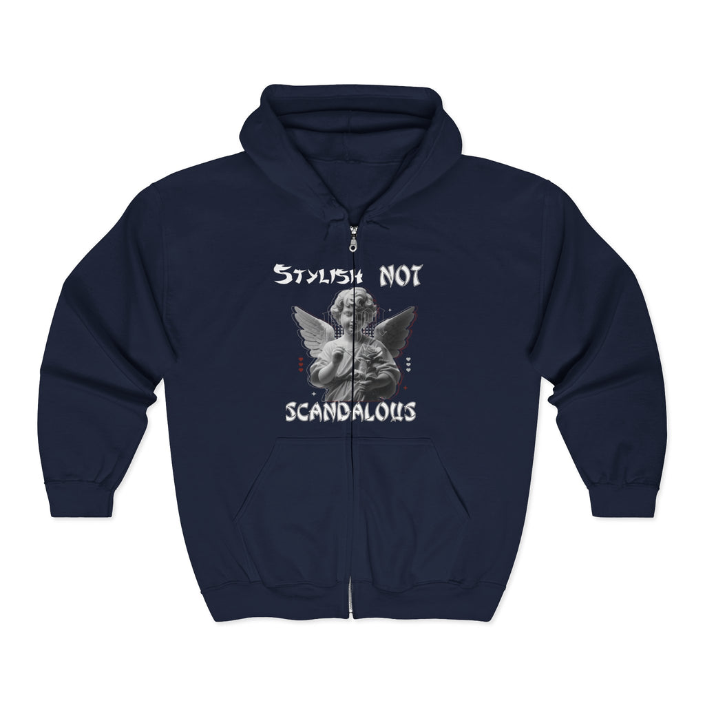 Stylish Not Scandalous Hoodie, Trendy Zip-Up Sweatshirt, Casual Wear, Gift for Fashion Lovers, Unique Streetwear, Unisex Apparel