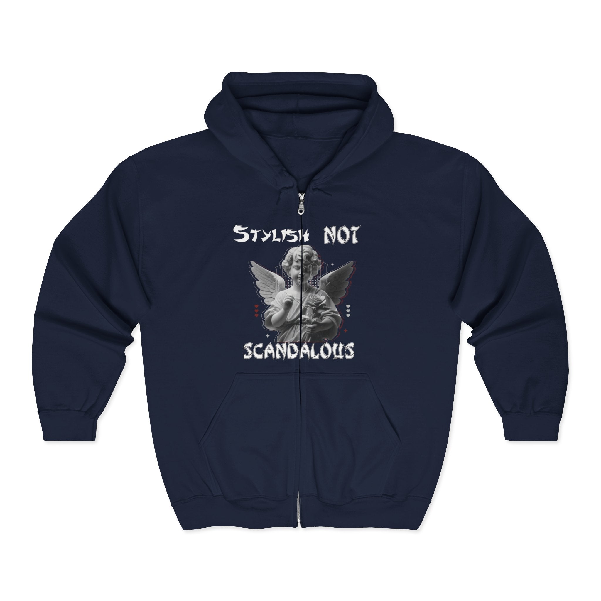 Stylish Not Scandalous Hoodie, Trendy Zip-Up Sweatshirt, Casual Wear, Gift for Fashion Lovers, Unique Streetwear, Unisex Apparel