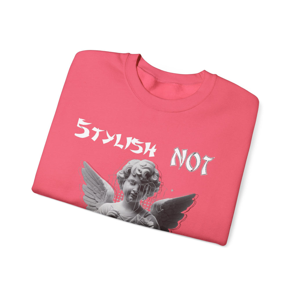 Angel Not Unisex Sweatshirt - Funny Gift for Art Lovers, Vintage Style Crewneck, Cozy Apparel for Casual Days, Unique Holiday Present