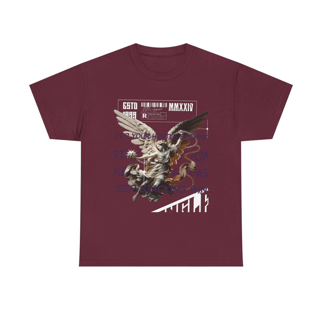 Angel Graphic Tee - Unisex Heavy Cotton, Inspirational Gift for Nature Lovers, Everyday Wear, Casual Style, Unique Art Apparel