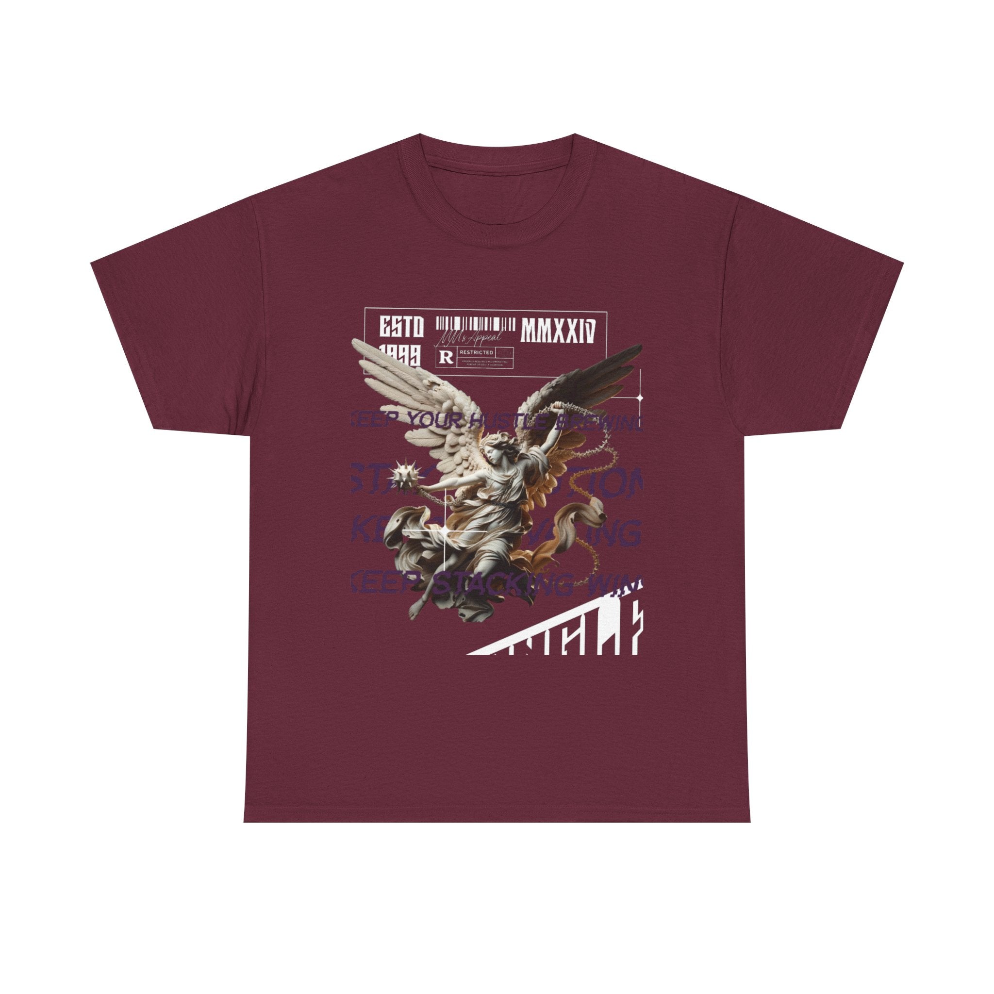 Angel Graphic Tee - Unisex Heavy Cotton, Inspirational Gift for Nature Lovers, Everyday Wear, Casual Style, Unique Art Apparel