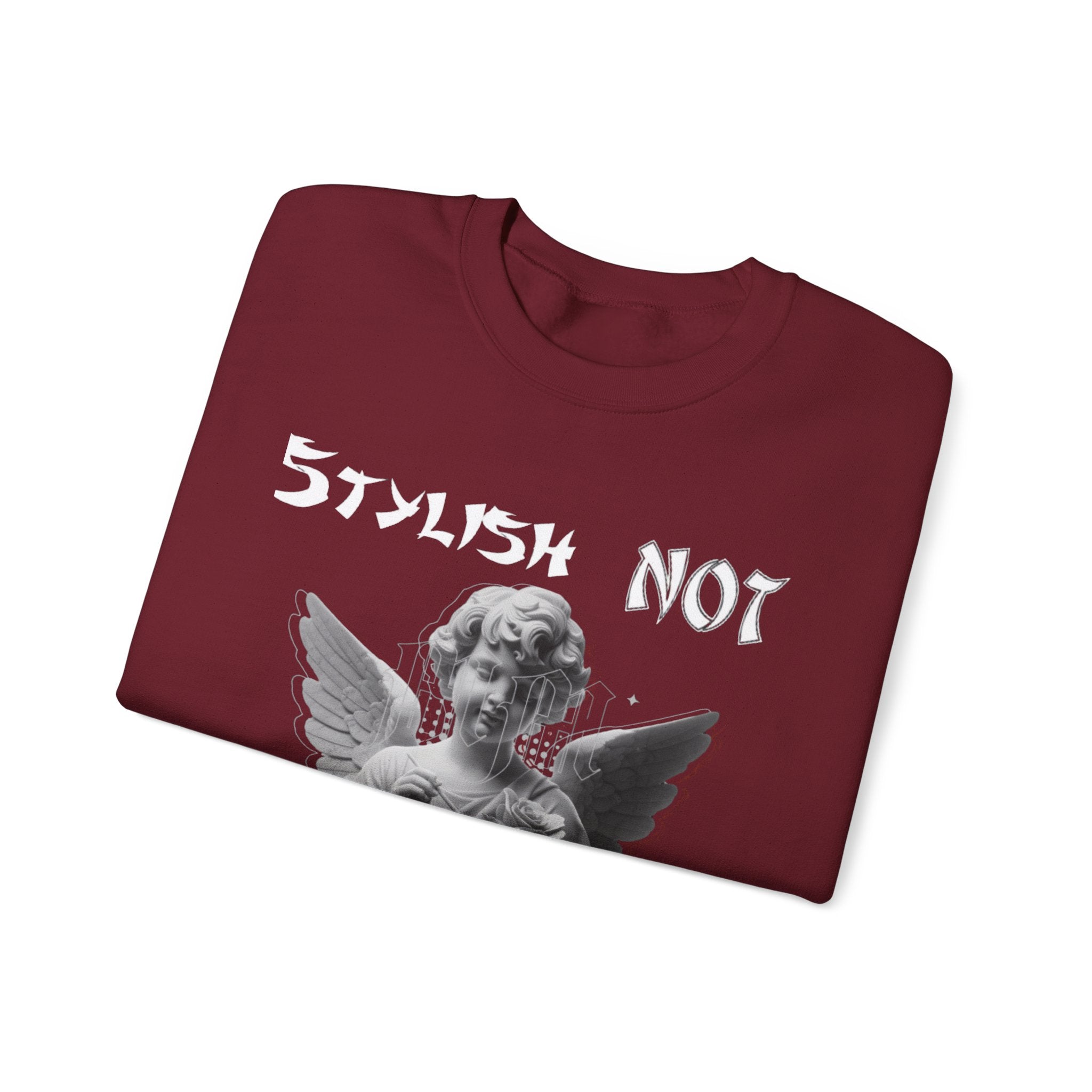 Angel Not Unisex Sweatshirt - Funny Gift for Art Lovers, Vintage Style Crewneck, Cozy Apparel for Casual Days, Unique Holiday Present