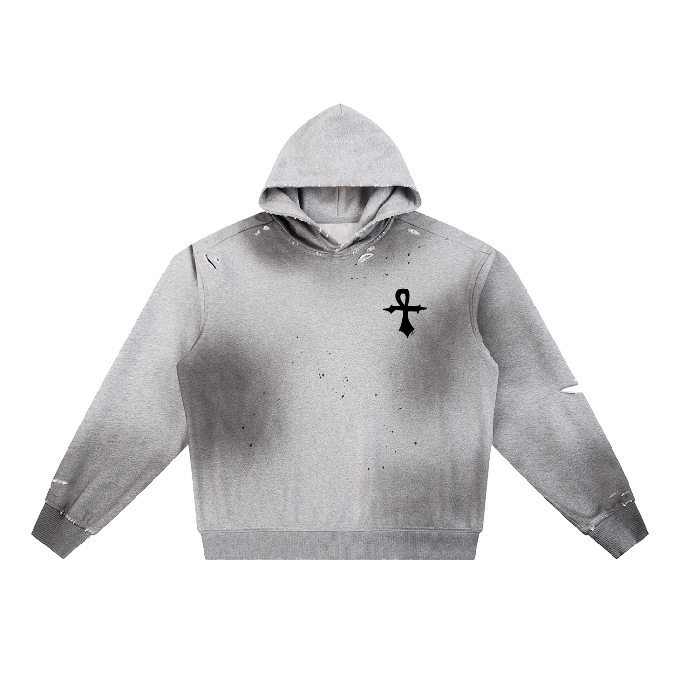 Sun Fade Frayed Fleece Hoodie