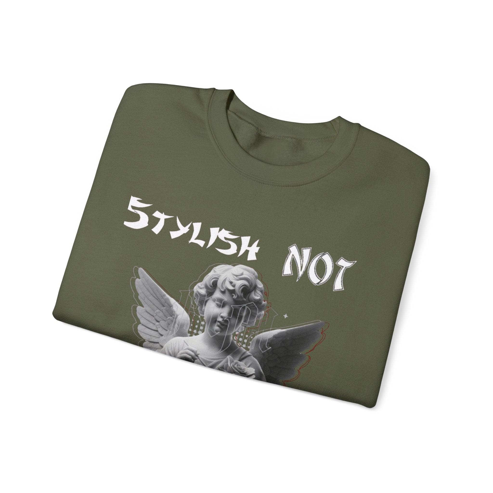 Angel Not Unisex Sweatshirt - Funny Gift for Art Lovers, Vintage Style Crewneck, Cozy Apparel for Casual Days, Unique Holiday Present