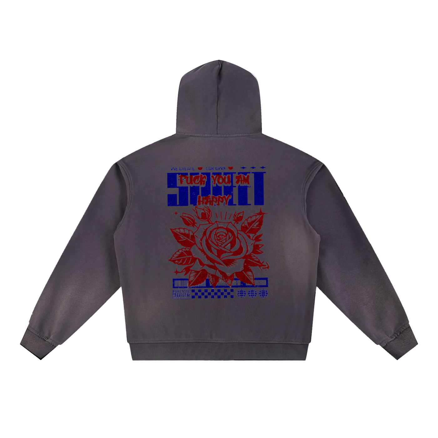 Sun Fade Frayed Fleece Hoodie