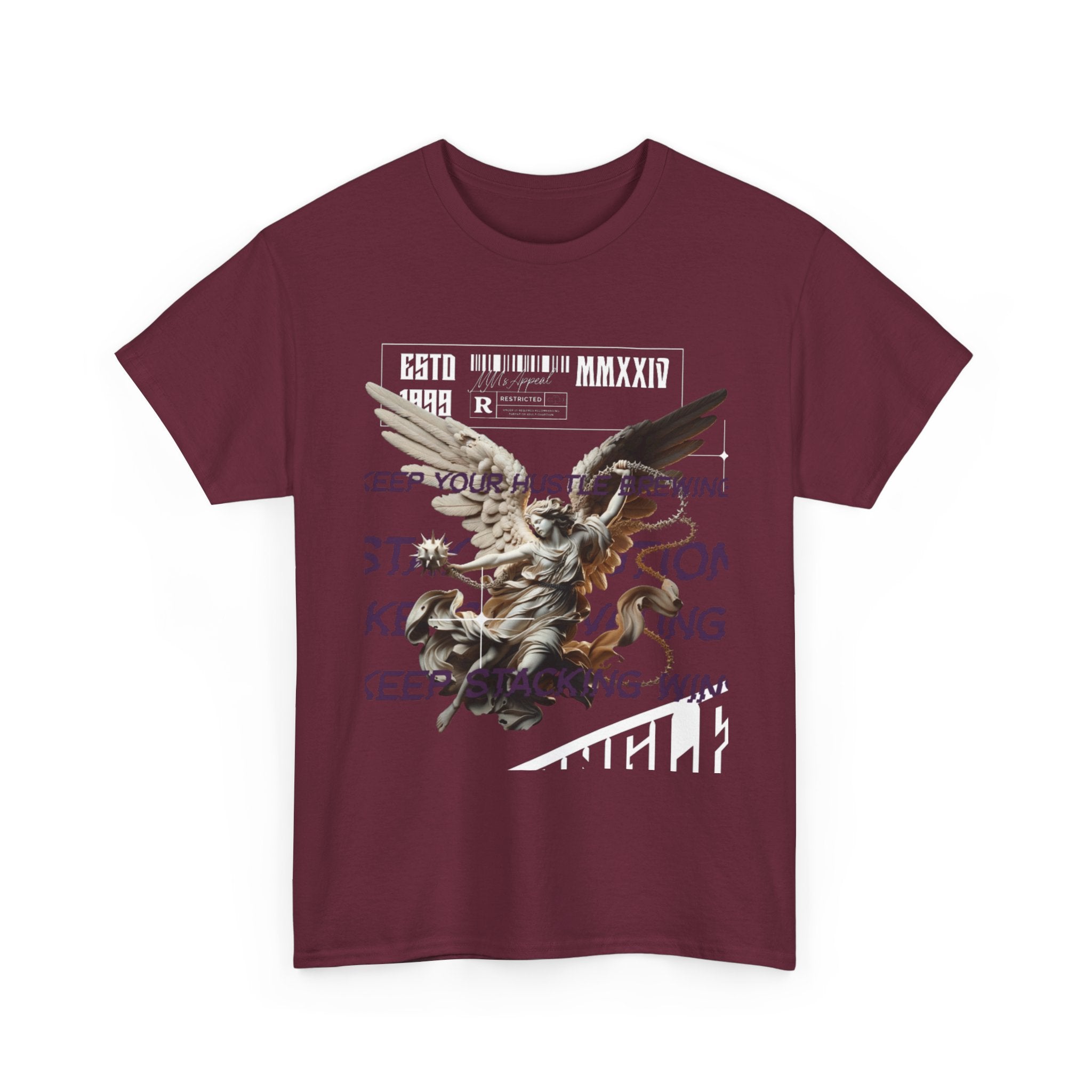 Angel Graphic Tee - Unisex Heavy Cotton, Inspirational Gift for Nature Lovers, Everyday Wear, Casual Style, Unique Art Apparel
