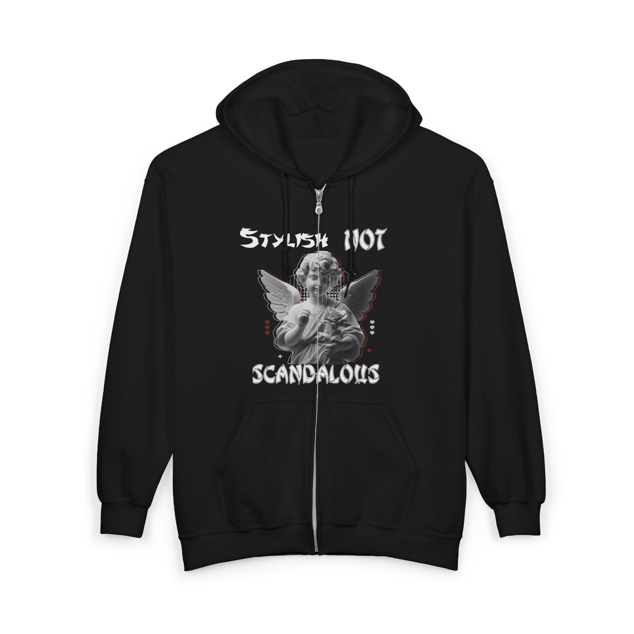 Stylish Not Scandalous Hoodie, Trendy Zip-Up Sweatshirt, Casual Wear, Gift for Fashion Lovers, Unique Streetwear, Unisex Apparel