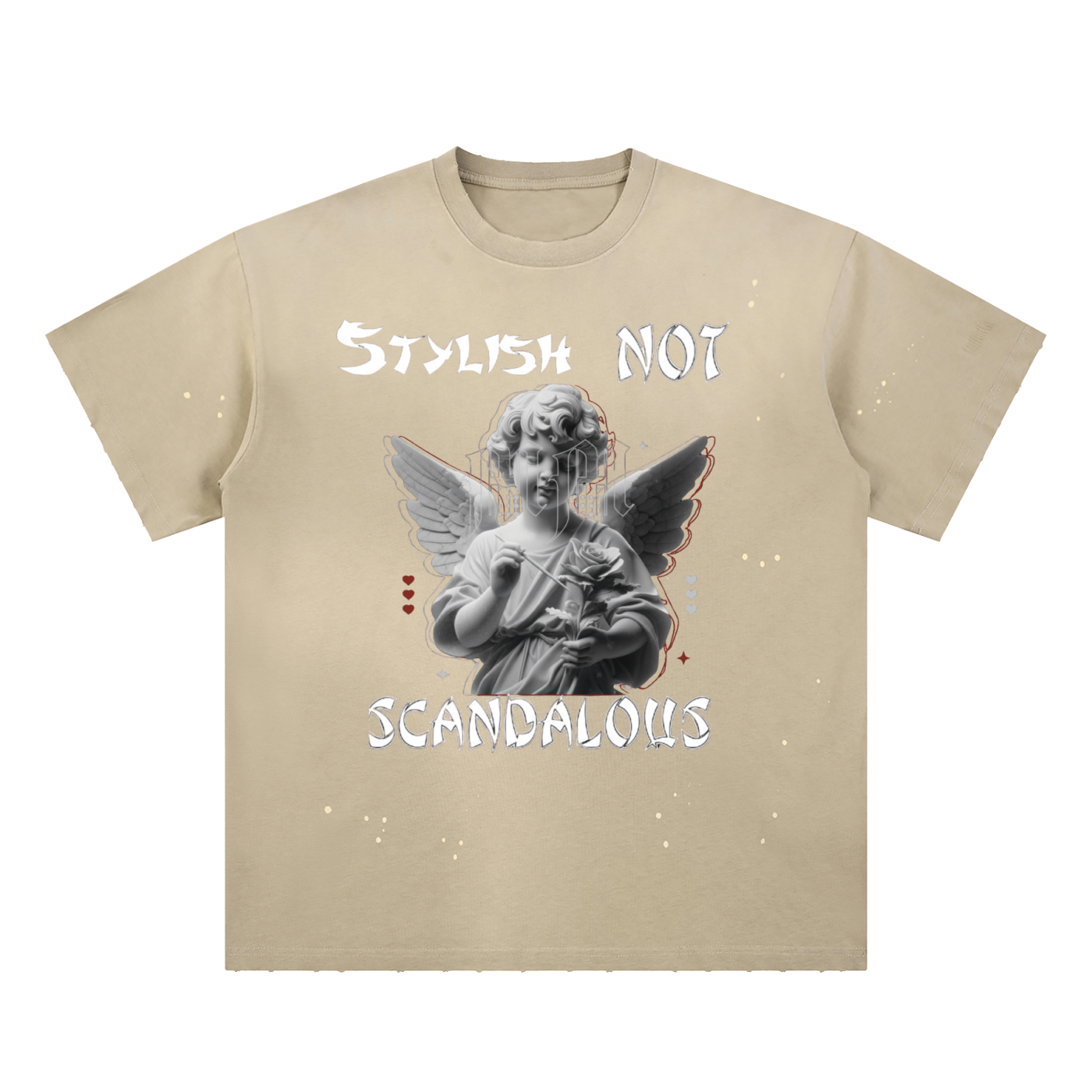 Hand-Frayed Sunfade Paint Splatter T-Shirt