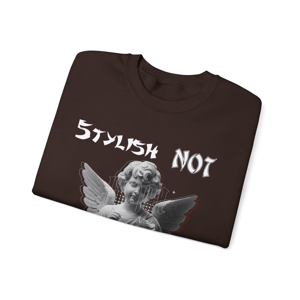 Angel Not Unisex Sweatshirt - Funny Gift for Art Lovers, Vintage Style Crewneck, Cozy Apparel for Casual Days, Unique Holiday Present
