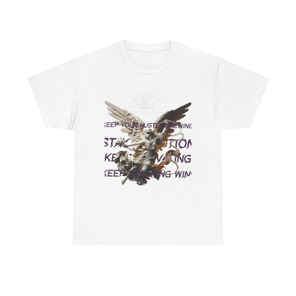 Angel Graphic Tee - Unisex Heavy Cotton, Inspirational Gift for Nature Lovers, Everyday Wear, Casual Style, Unique Art Apparel