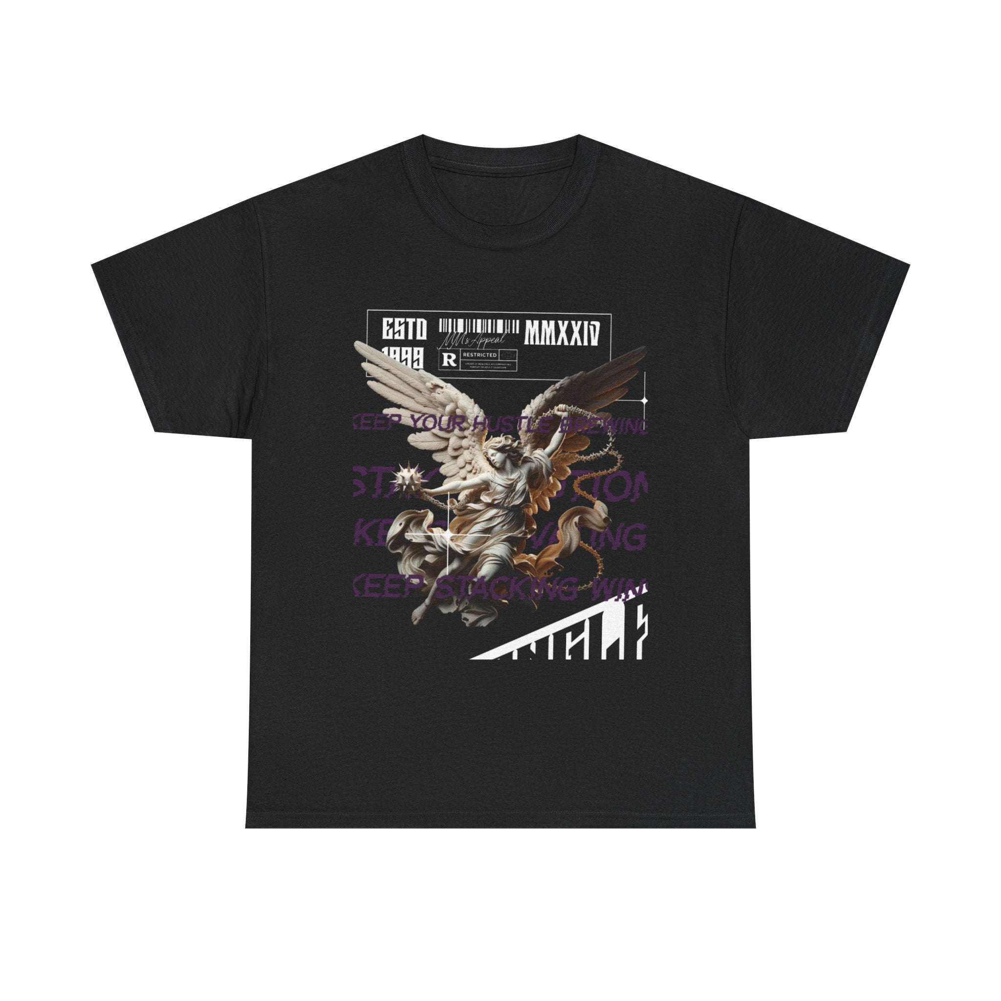 Angel Graphic Tee - Unisex Heavy Cotton, Inspirational Gift for Nature Lovers, Everyday Wear, Casual Style, Unique Art Apparel