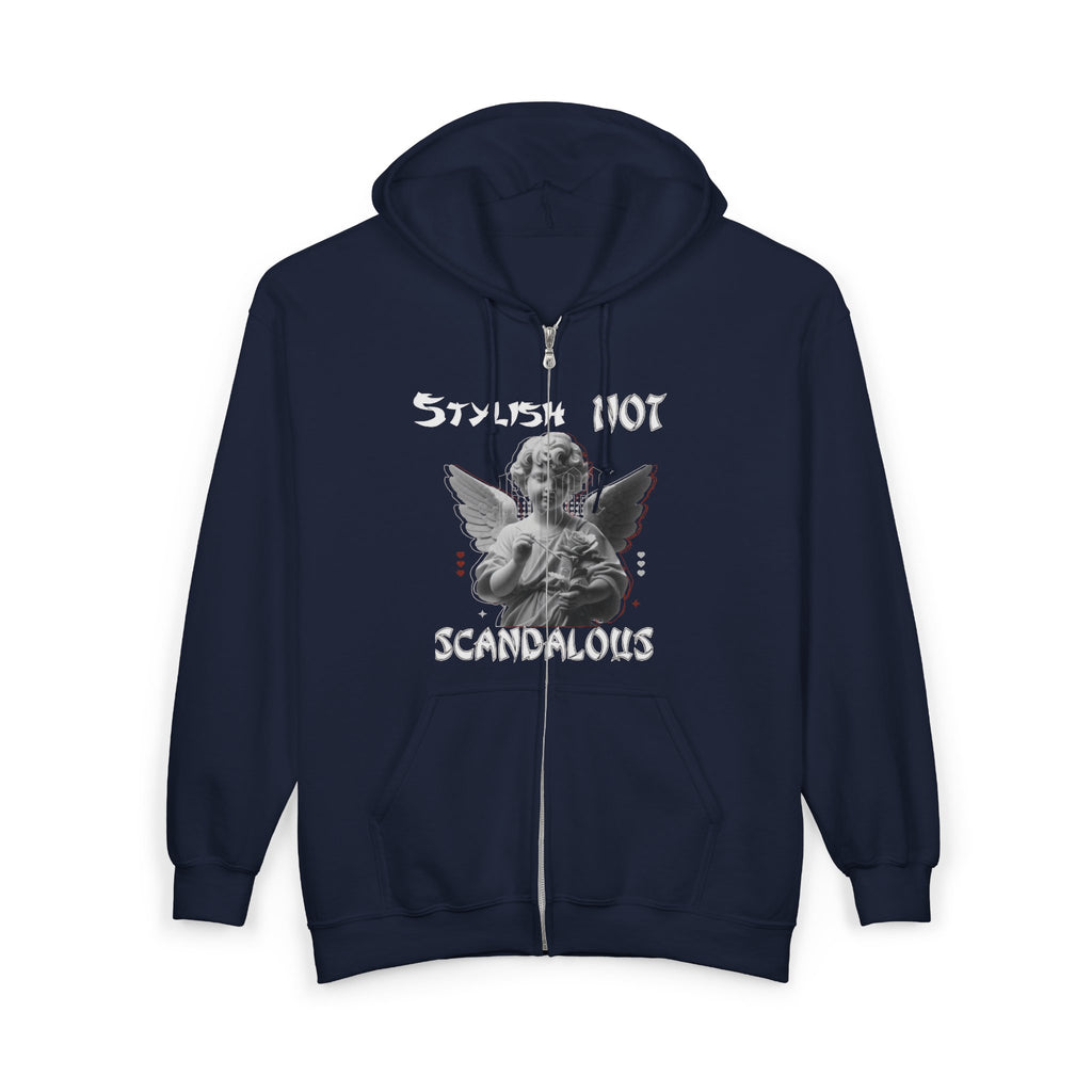 Stylish Not Scandalous Hoodie, Trendy Zip-Up Sweatshirt, Casual Wear, Gift for Fashion Lovers, Unique Streetwear, Unisex Apparel