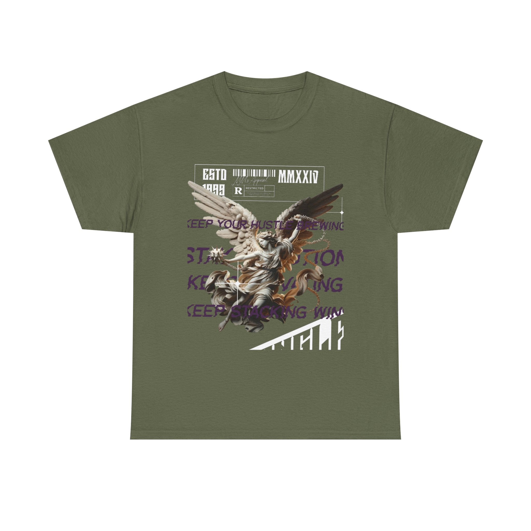 Angel Graphic Tee - Unisex Heavy Cotton, Inspirational Gift for Nature Lovers, Everyday Wear, Casual Style, Unique Art Apparel