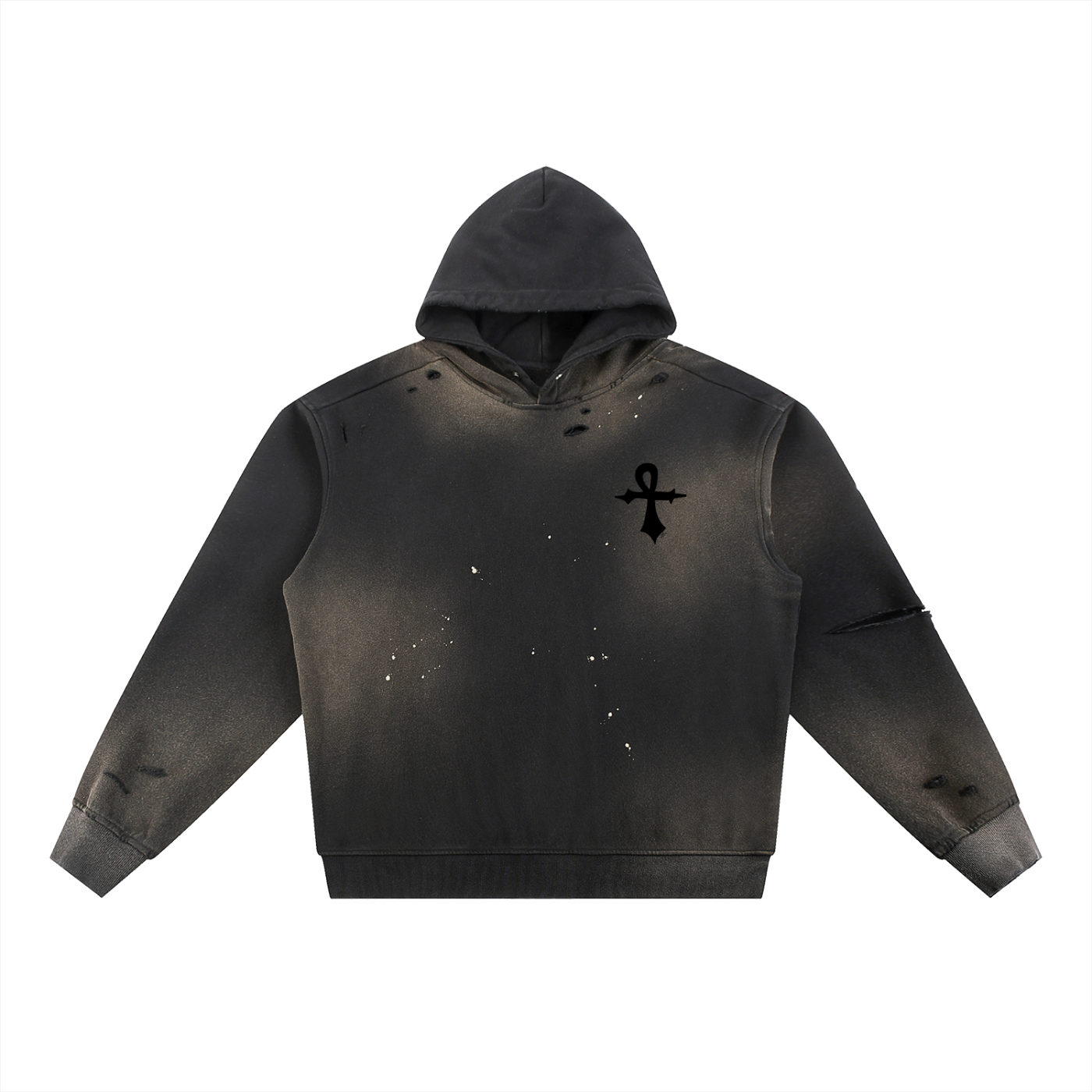 Sun Fade Frayed Fleece Hoodie