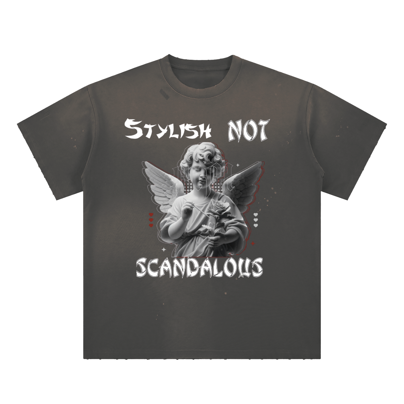 Hand-Frayed Sunfade Paint Splatter T-Shirt